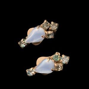 Vintage La Rel Blue Moonglow Clip ons